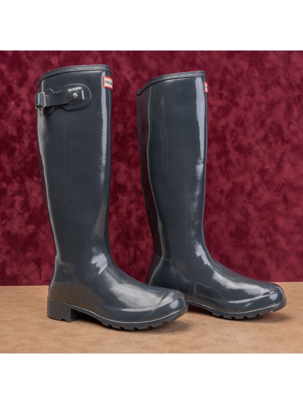 Hunter Women Original Tour Gloss Farm Barn Wellies Rain Rubber Boots 8US EUR39